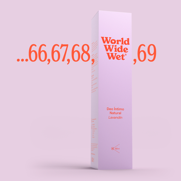 Spray íntimo de lavandín World Wide Wet: 66, 67, 68, 69